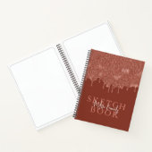 Carnet Chic Girly Brown Parties scintillant Drives Monogr (Intérieur)