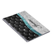 Carnet Chic girly faux parties scintillant argent noir tu (Côté Droit)