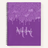 Carnet Chic Girly Purple Parties scintillant Drivers Mono (Devant)
