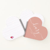 Carnet Chic Girly tendance moderne Blush Pink Heart Journ (Intérieur)