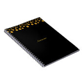 Carnet Chic Gold Confetti & Calligraphy on Black (Côté Droit)