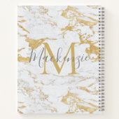 Carnet Chic Gold Foil Classic Marble Monogramme (Dos)