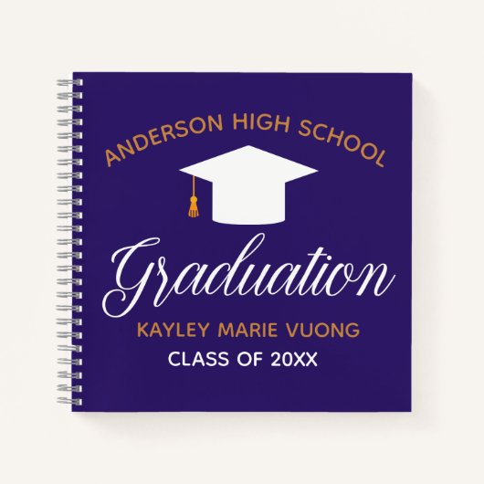 Carnet Chic Graduation Autographe Garder Purple Guest (Devant)