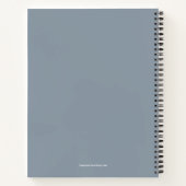 Carnet Chic Heart sur Bleu Poussiéreux (Dos)