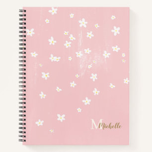 Carnet Chic Jaune Farmhouse Daisées Douces Monogramme Not