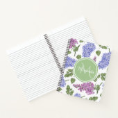 Carnet Chic Lavande Lilac Floral Pastel Vert Monogramme (Intérieur)