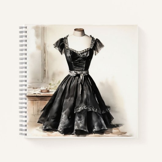 Carnet Chic LBD Victorian : Petite robe noire blanche (Devant)