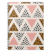 Carnet Chic Leopard & Pink Triangle Pattern (Devant)