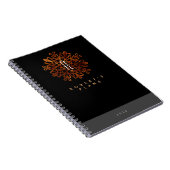 Carnet Chic luxueux noir et or orné monogrammed (Côté Droit)