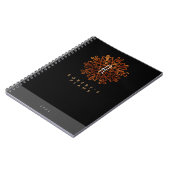 Carnet Chic luxueux noir et or orné monogrammed (Côté gauche)
