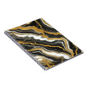 Carnet Chic Marbre Blanc Or Aspect Glam (Côté Droit)
