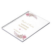 Carnet Chic Marsala Maroon Wedding planner Floral (Côté gauche)