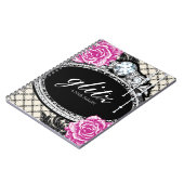 Carnet chic minable personnalisable de salon de (Côté gauche)