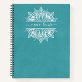 Carnet Chic moderne Circulaire Mandala Calligraphie Monog (Devant)