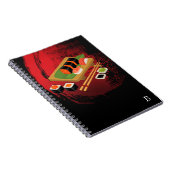 Carnet Chic Moderne élégant Sushi noir & rouge (Côté Droit)