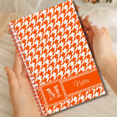 Carnet Chic Monogramme Orange Houndstooth
