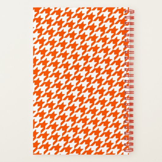 Carnet Chic Monogramme Orange Houndstooth (Verso)