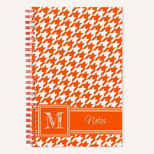 Carnet Chic Monogramme Orange Houndstooth (Recto)