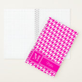 Carnet Chic Monogramme Pink Houndstooth (À l'intérieur)