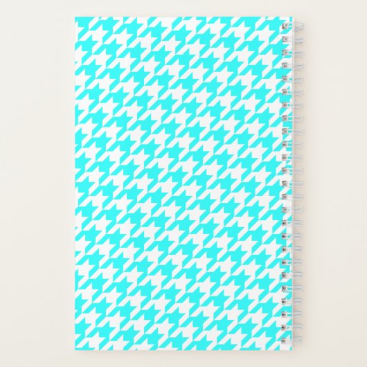 Carnet Chic Monogramme Turquoise Houndstooth Bullet (Verso)