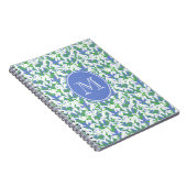 Carnet Chic Monogrammed Snowdrop Motif sur Poudre Bleu (Côté Droit)