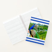 Carnet Chic Peacock Bleu Bleu Blancs Né à Étincelle (Intérieur)