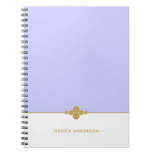 Carnet Chic Periwinkle White Gold Personnalisé