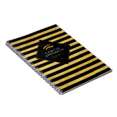 Carnet chic personnalisable d'artiste de cil d'or (Côté Droit)