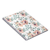 Carnet Chic Rose Aquarelle Fleurs (Côté Droit)