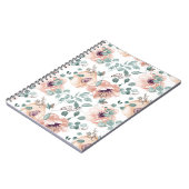 Carnet Chic Rose Aquarelle Fleurs (Côté gauche)
