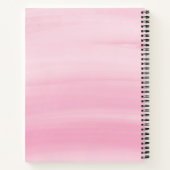 Carnet Chic rose Aquarelle Laver moderne (Dos)
