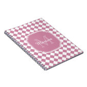 Carnet Chic Rose Cashmere vérifié Monogramme et nom (Côté Droit)