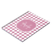 Carnet Chic Rose Cashmere vérifié Monogramme et nom (Côté gauche)