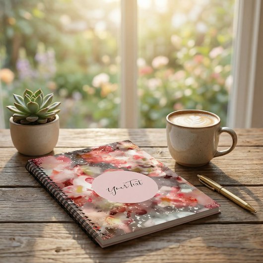 Carnet Chic, rose girly, féminine typographie script