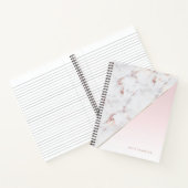 Carnet Chic Rose Gold Marble Blush Personnalisé (Intérieur)