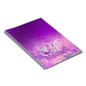 Carnet Chic rose rose violet foncé parties scintillant mo (Côté Droit)
