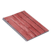 Carnet Chic Rouge Rustique Bois (Côté Droit)