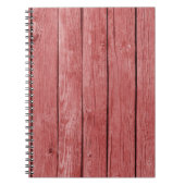 Carnet Chic Rouge Rustique Bois (Devant)