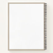 Carnet Chic Rustique moderne Beige Monogramme Recette (Dos)