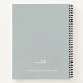 Carnet Chic Signature Monogrammé Vert Sauge (Dos)