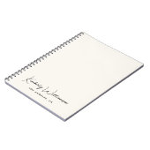 Carnet Chic Signature Script Cream Business (Côté gauche)