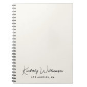 Carnet Chic Signature Script Cream Business (Devant)