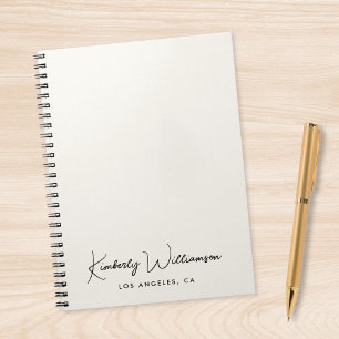 Carnet Chic Signature Script Cream Business