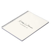 Carnet Chic Signature Script Monogram Business (Côté gauche)