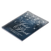 Carnet Chic Silver Parties scintillant Marine Blue 21e li (Côté gauche)