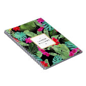 Carnet Chic Tropical Print Aquarelle Noire (Côté Droit)