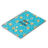 Carnet Chic Turquoise Aqua Blue Gold Diamonds (Côté gauche)