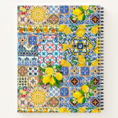 Carnet Chic Vase Méditerranée carreaux orange monogramme (Dos)