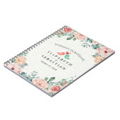 Carnet Chic Watercolor Floral Inséparables Couple Guestbo (Côté gauche)