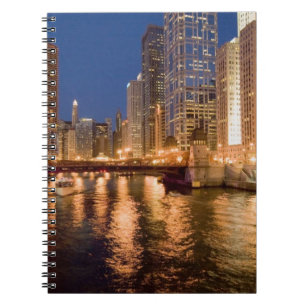 Carnet Chicago, Illinois, vue panoramique et rivière Chic